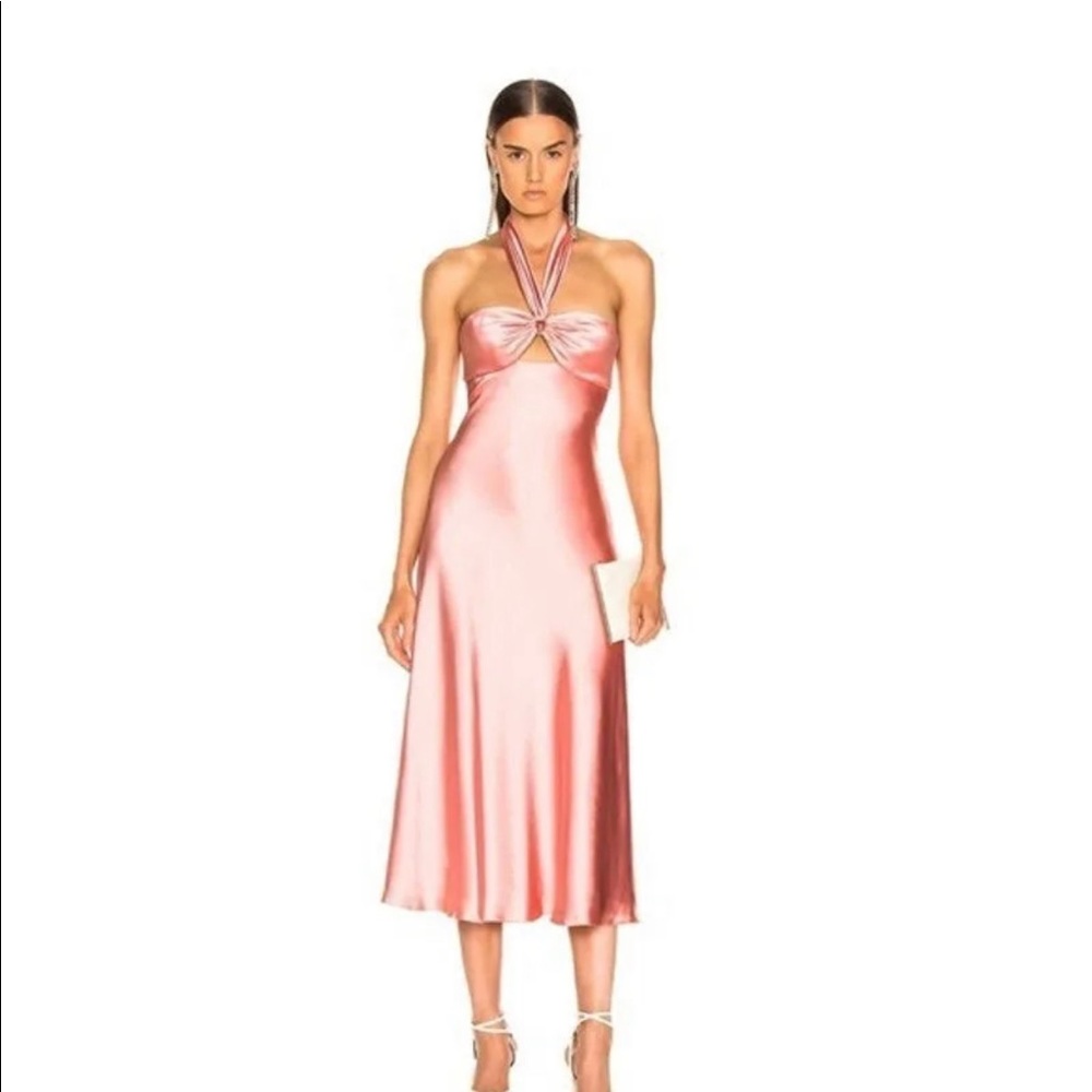 Jonathan Simkhai NWOT Sateen Halter Slip Dress